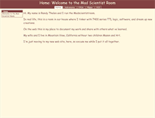 Tablet Screenshot of madscientistroom.org
